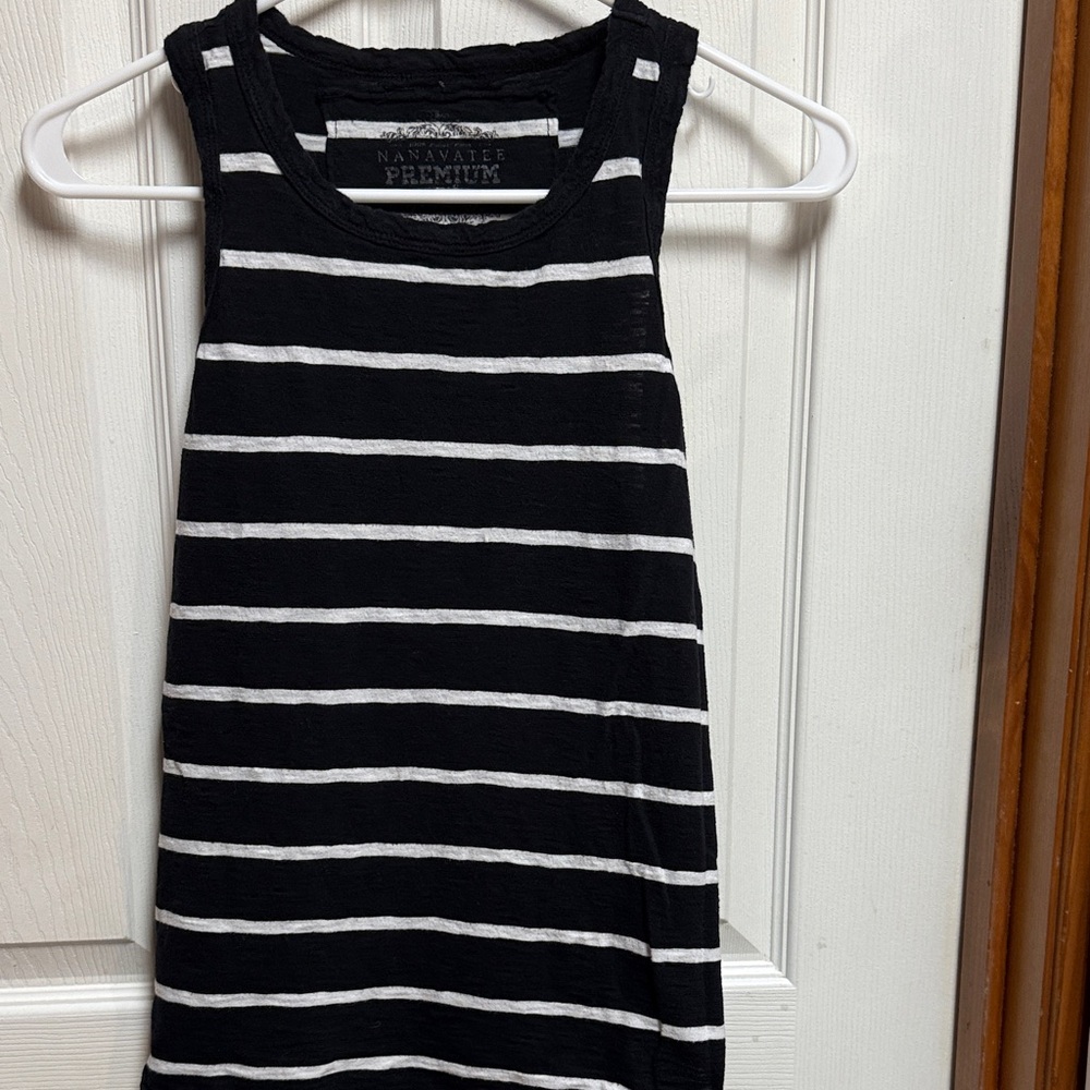 Black and White Striped Tank Top